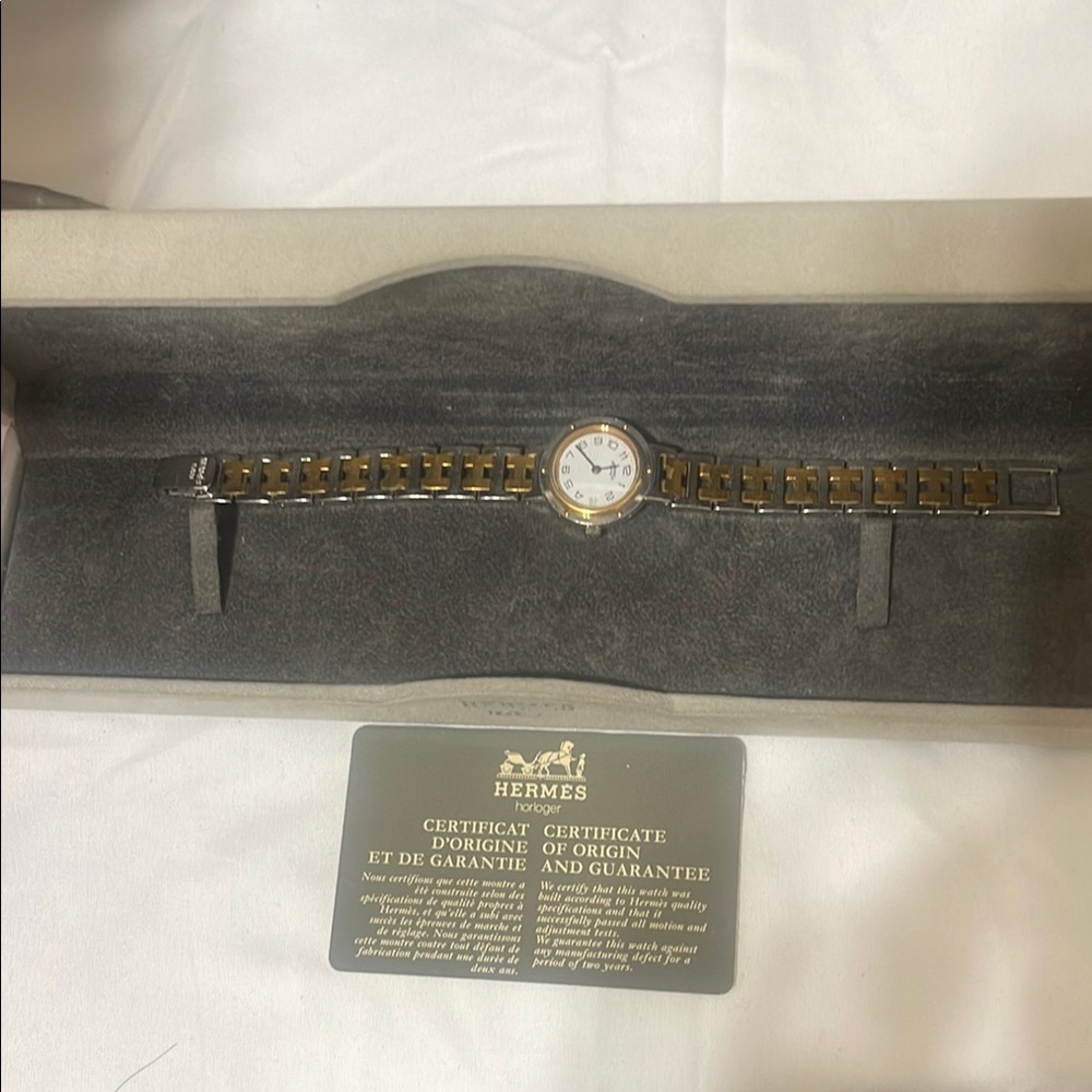 Hermès Gold and Silver Watch